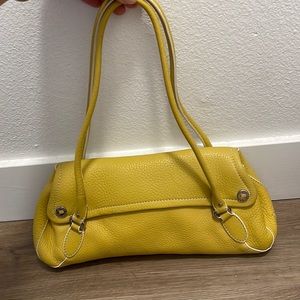 Cole Haan yellow baguette bag